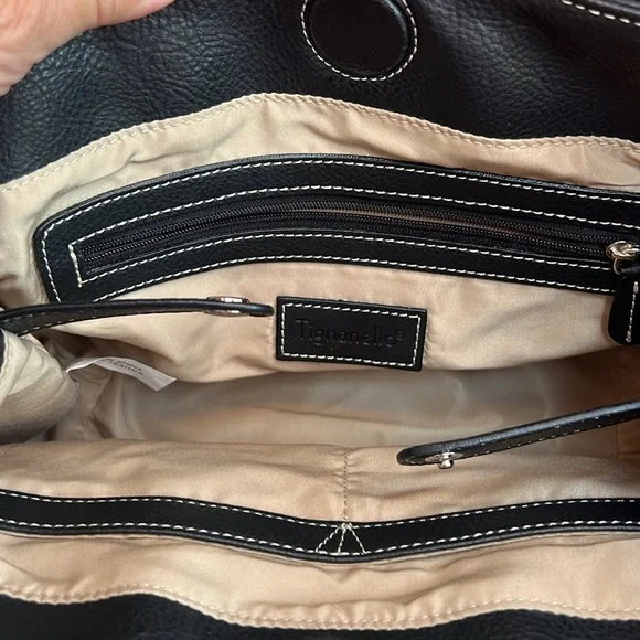 Tignanello shoulder bag Black leather - Picture 4 of 10